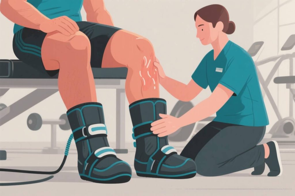 bottes de pressotherapie et massage manuel