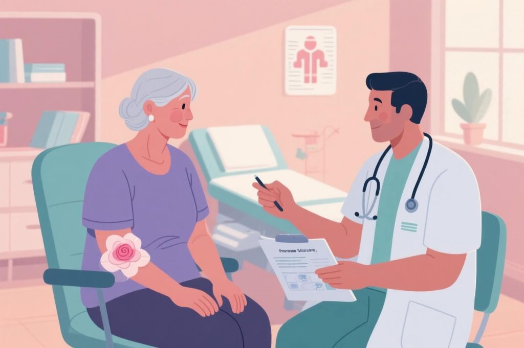 personne agee soufrant d'arthrose pressotherapie